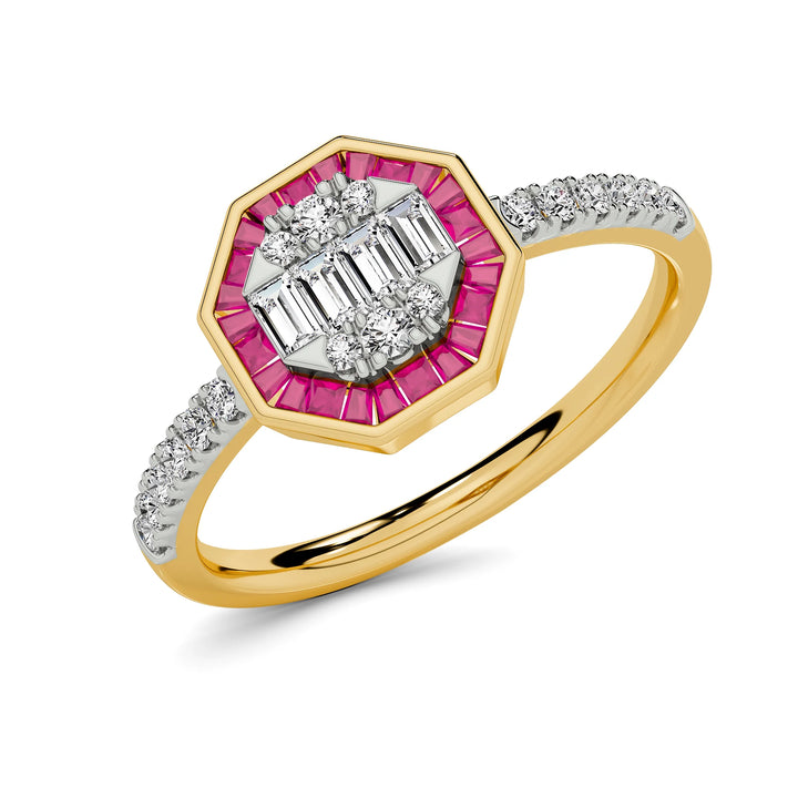 Natural Diamond Aurora Elara Ring