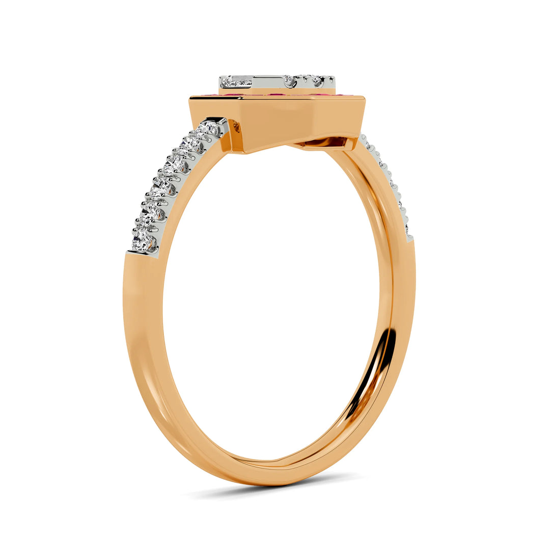 Natural Diamond Aurora Elara Ring