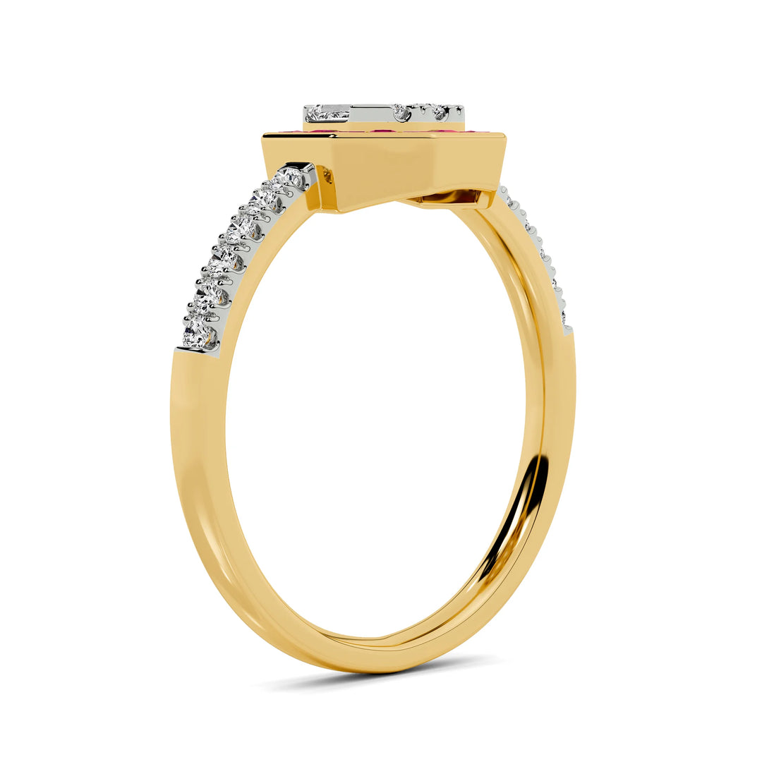 Natural Diamond Aurora Elara Ring