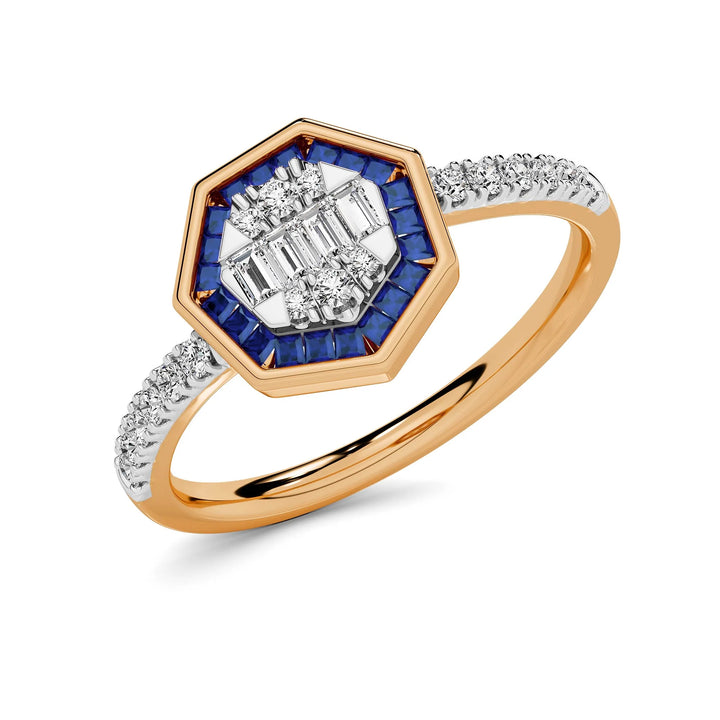 Natural Diamond Aurora Noella Ring