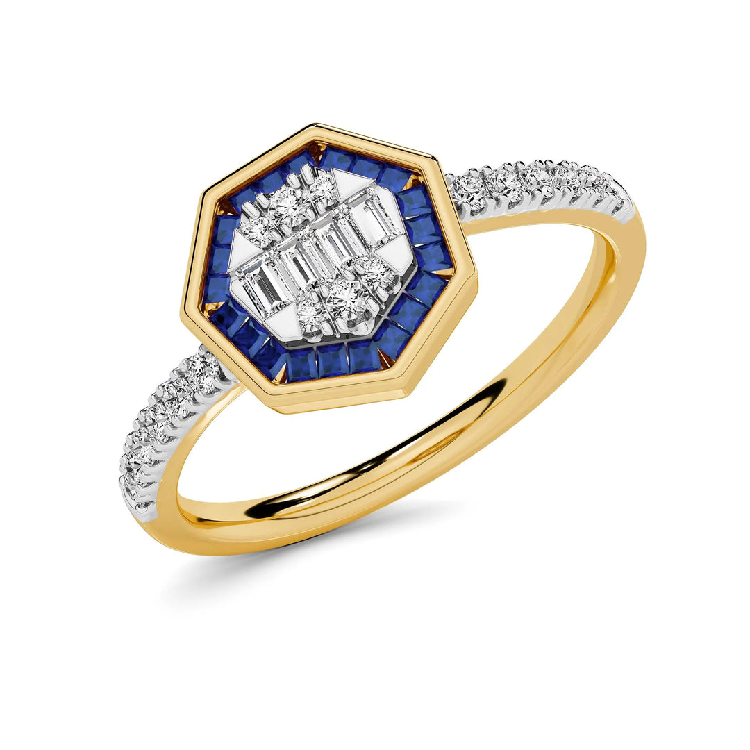 Natural Diamond Aurora Noella Ring