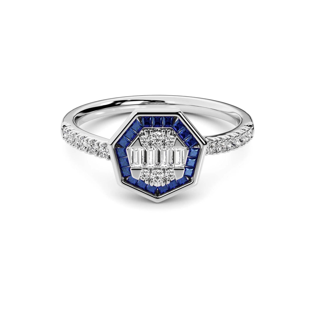 Natural Diamond Aurora Noella Ring