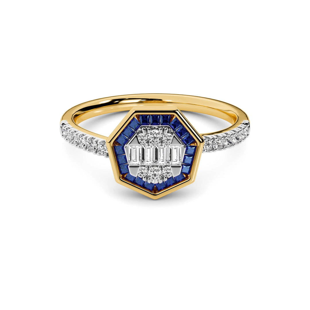 Natural Diamond Aurora Noella Ring