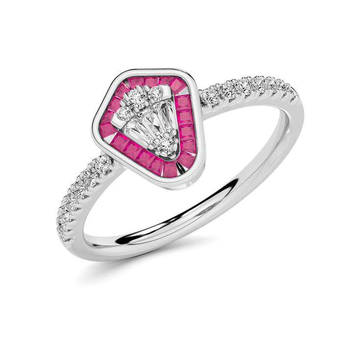 Natural Diamond Aurora Lyra Ring