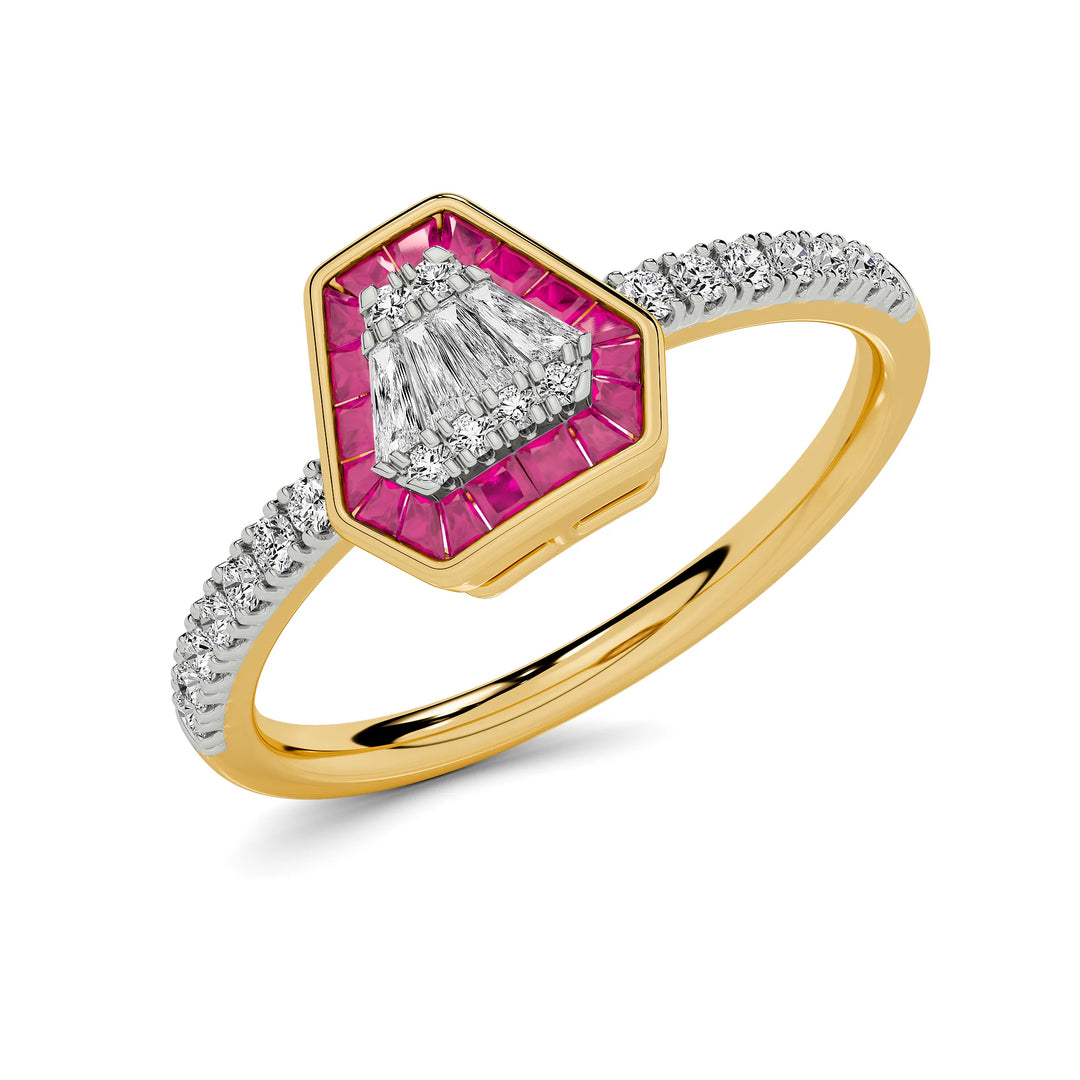 Natural Diamond Aurora Vega Ring