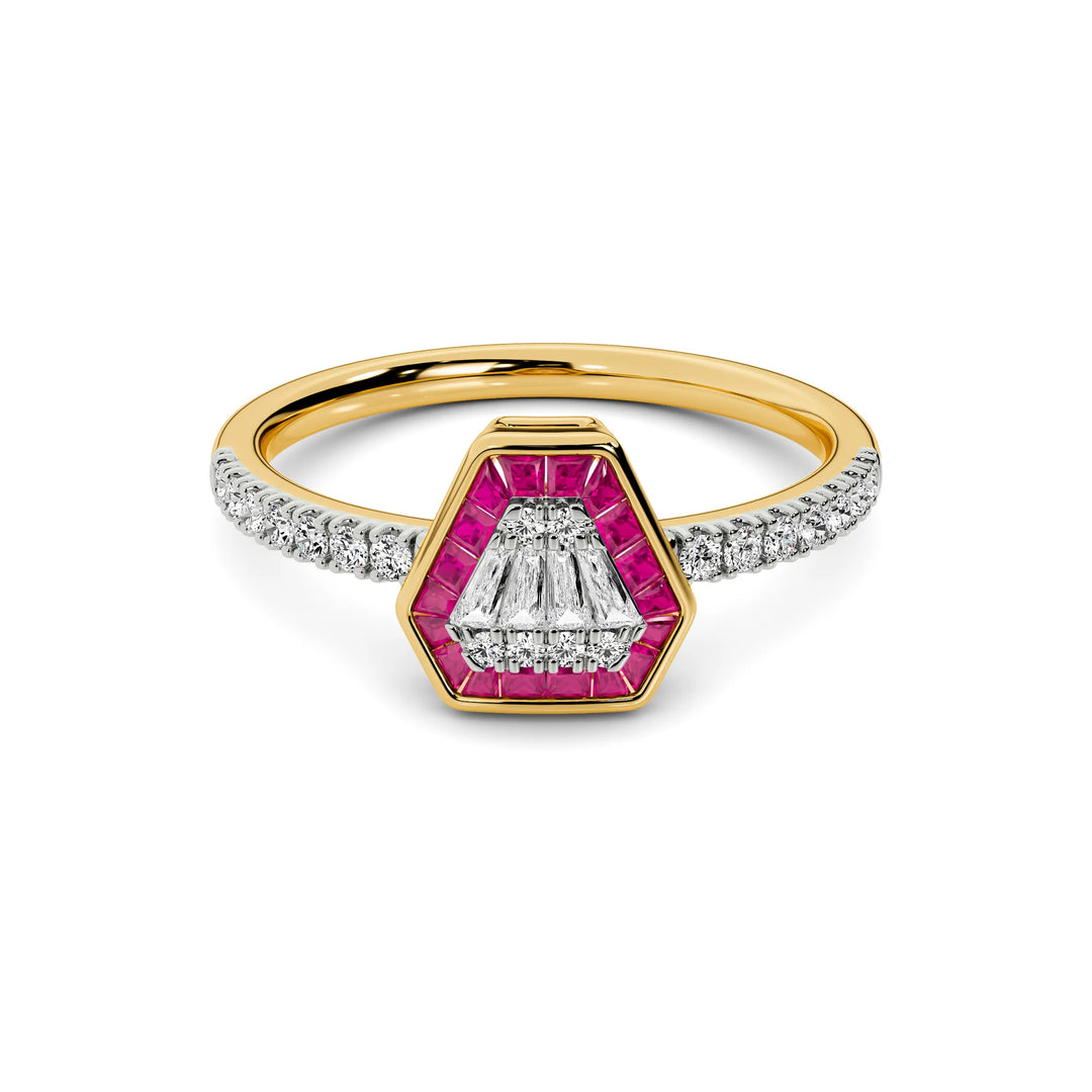 Natural Diamond Aurora Vega Ring