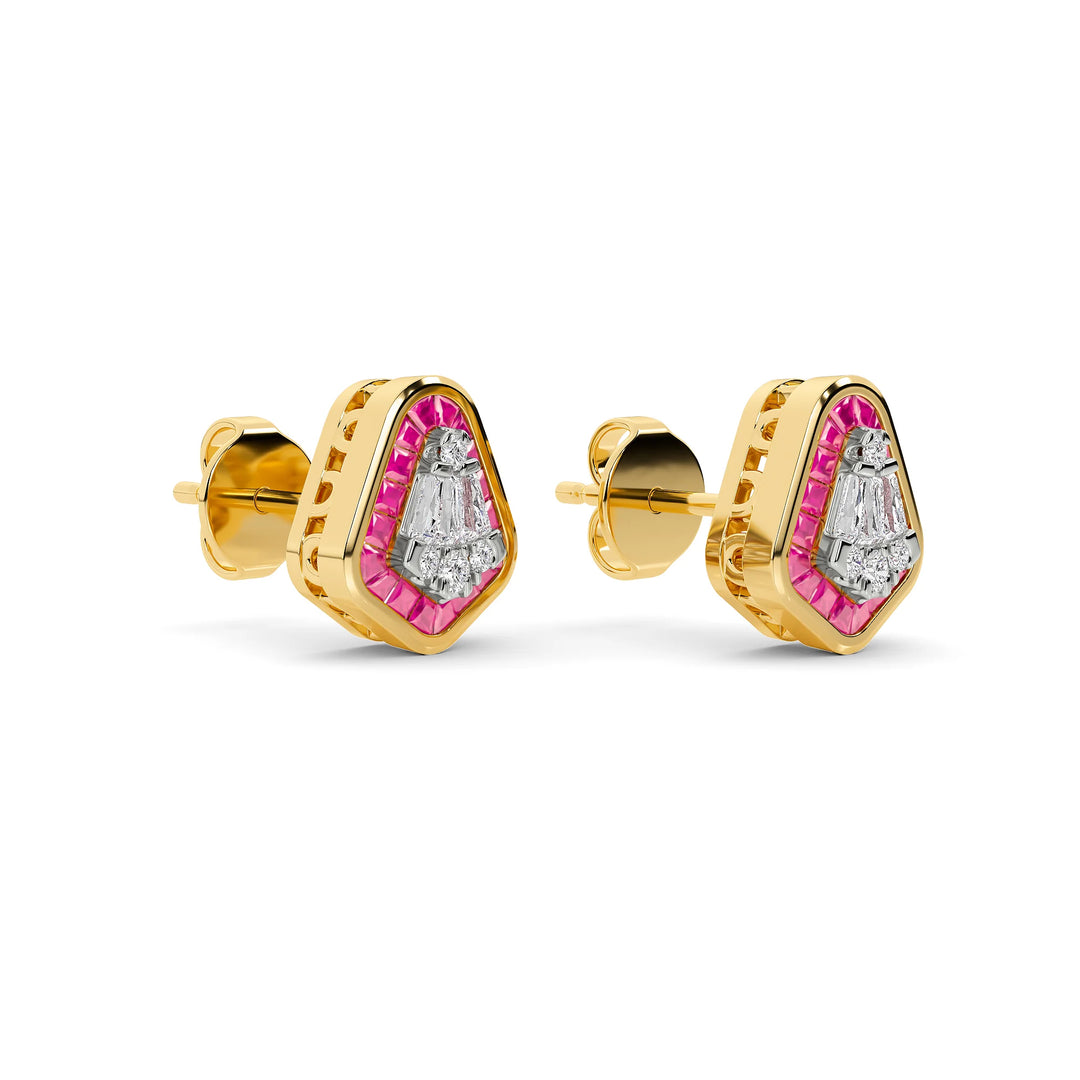 Natural Diamond Aurora Lyra Earring