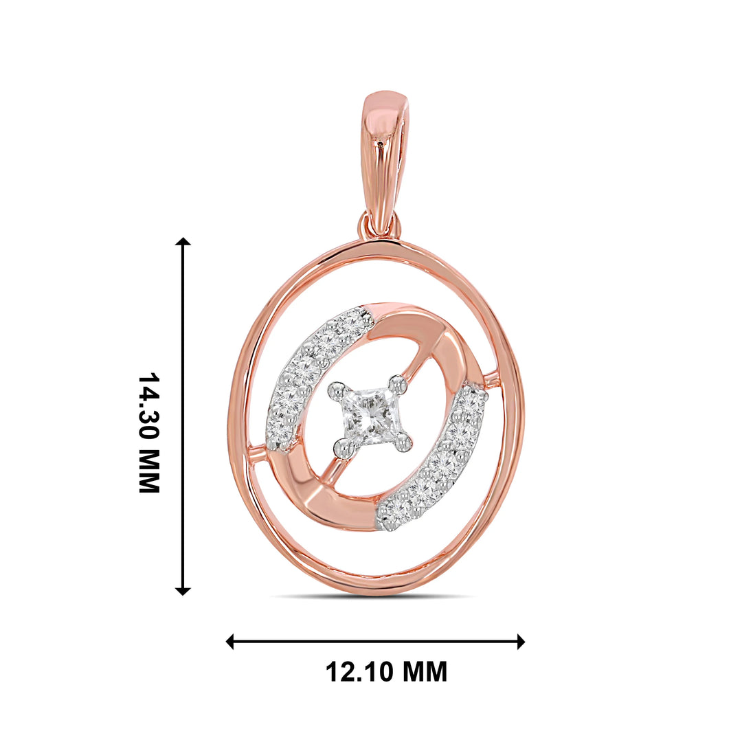 Natural Diamond Saheli Siya Pendant