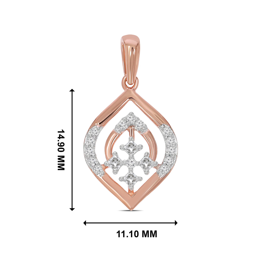 Natural Diamond Saheli Tara Pendant