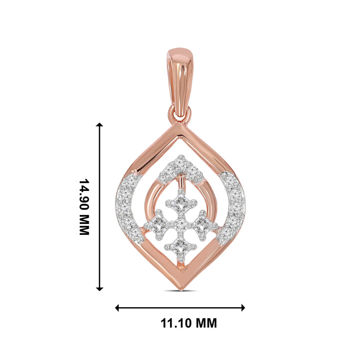 Natural Diamond Saheli Tara Pendant