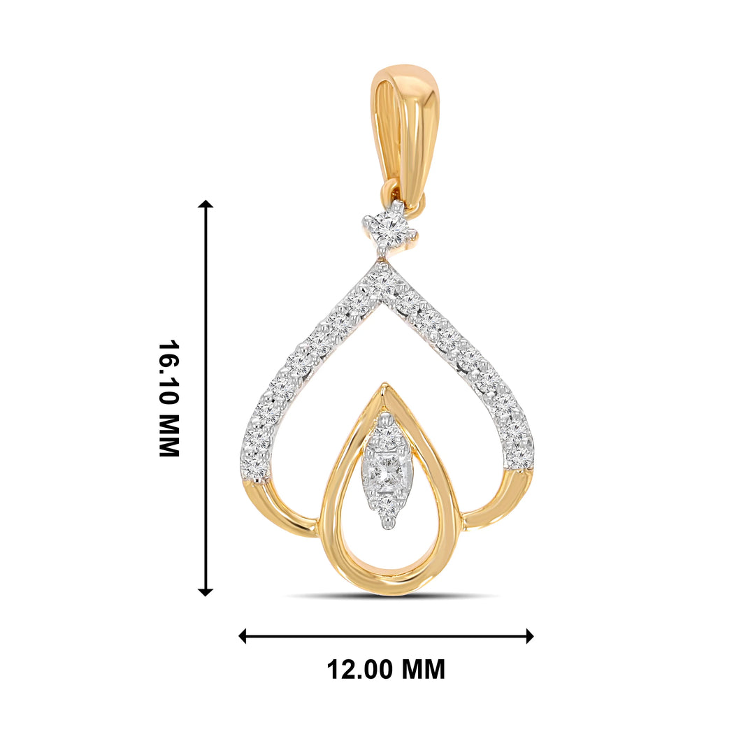 Natural Diamond Saheli Myra Pendant