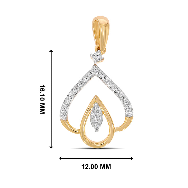 Natural Diamond Saheli Myra Pendant