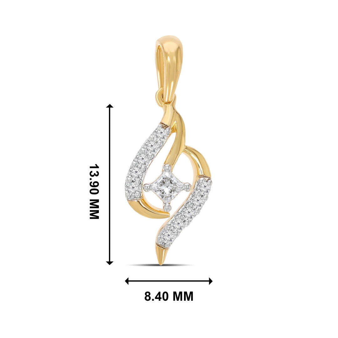 Natural Diamond Saheli Zoya Pendant