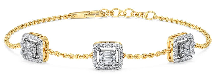 Natural Diamond Signature Stacks Sienna Bracelet
