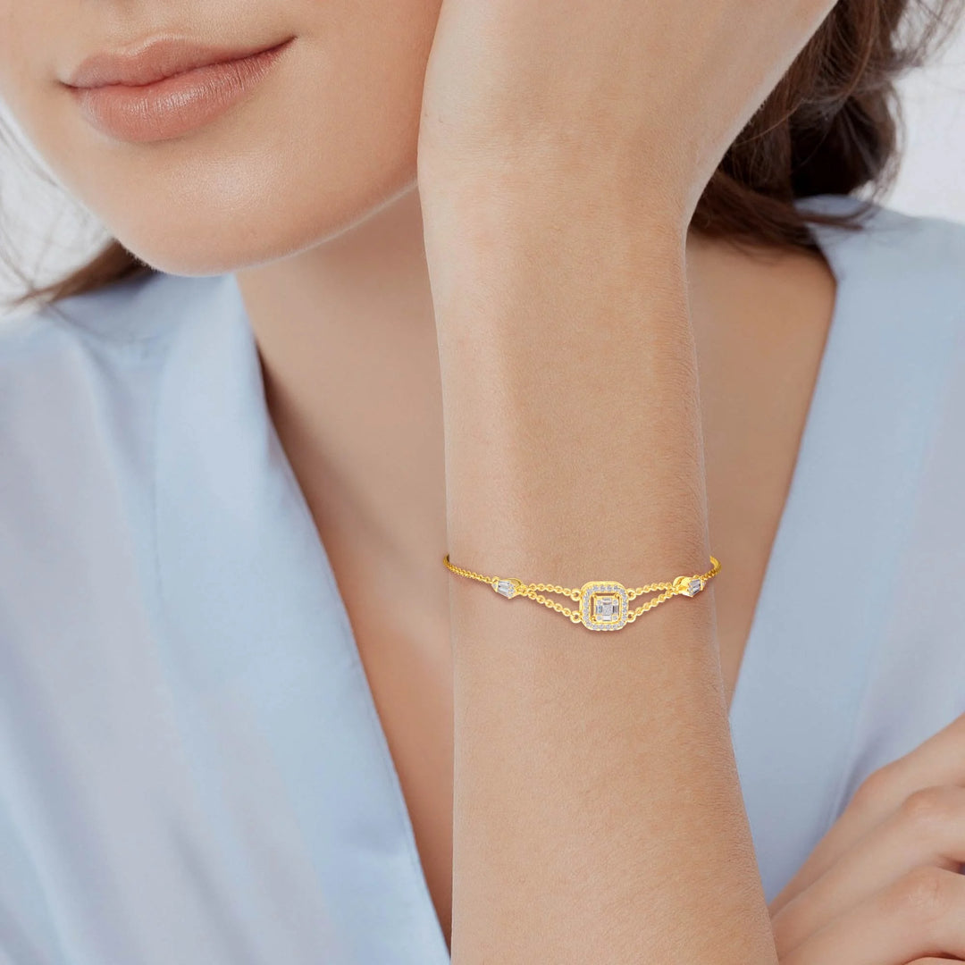 Natural Diamond Signature Stacks Ember Bracelet