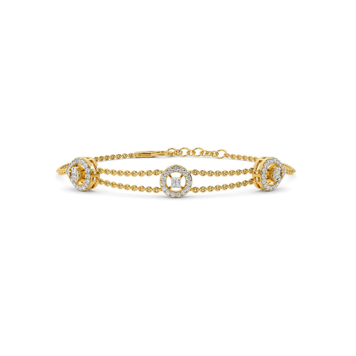 Natural Diamond Signature Stacks Flora Bracelet