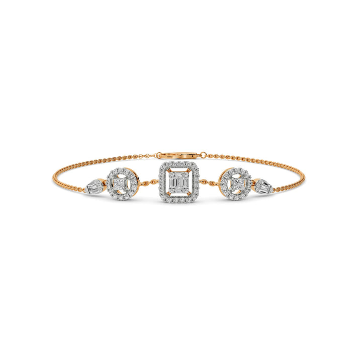 Natural Diamond Signature Stacks Sage Bracelet