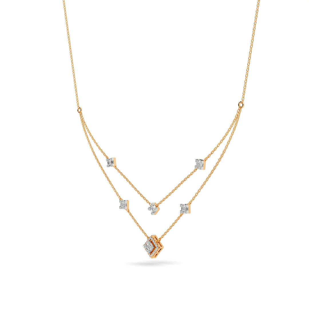 Natural Diamond The Chain Reaction Chain Necklace