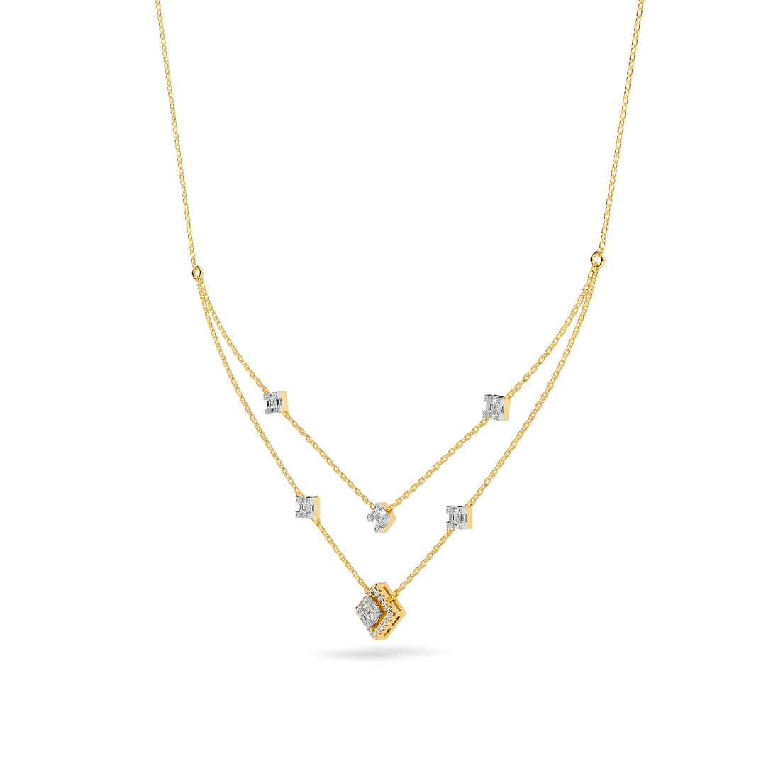 Natural Diamond The Chain Reaction Chain Necklace