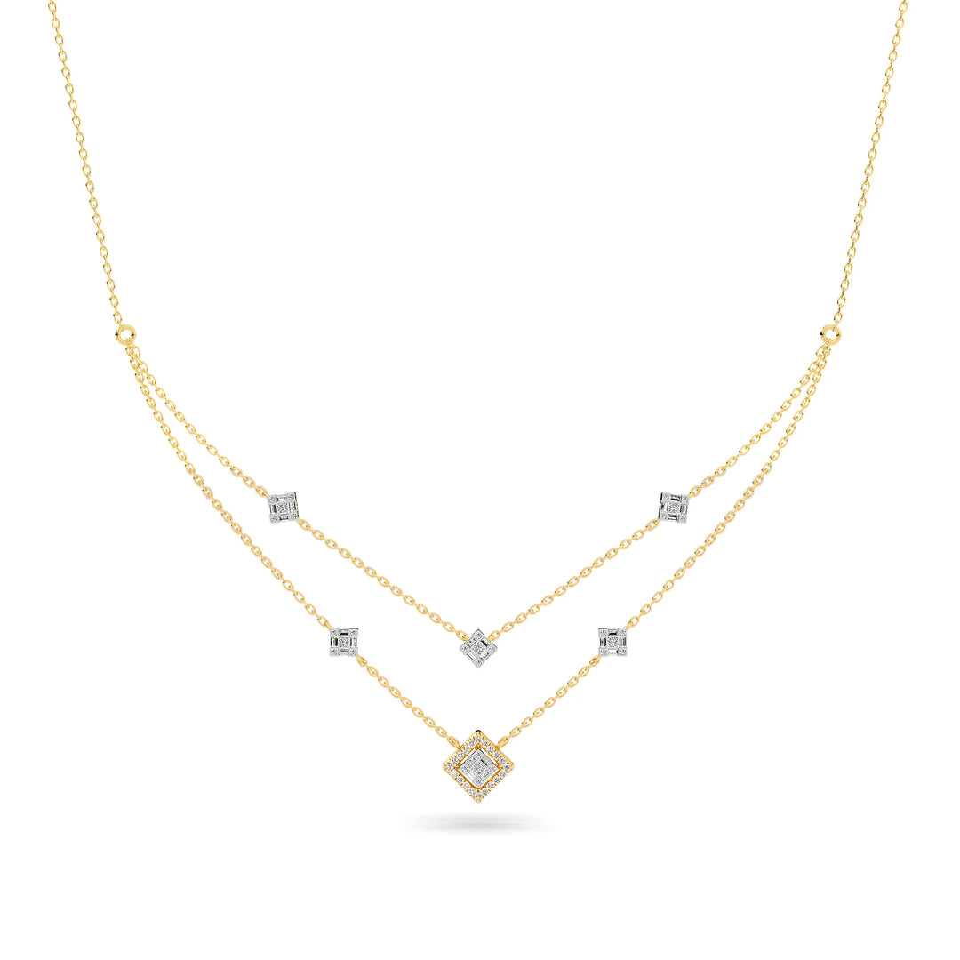 Natural Diamond The Chain Reaction Chain Necklace