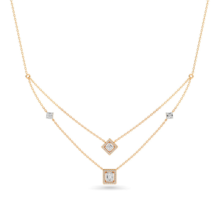 Natural Diamond the Chain Reaction Link Necklace