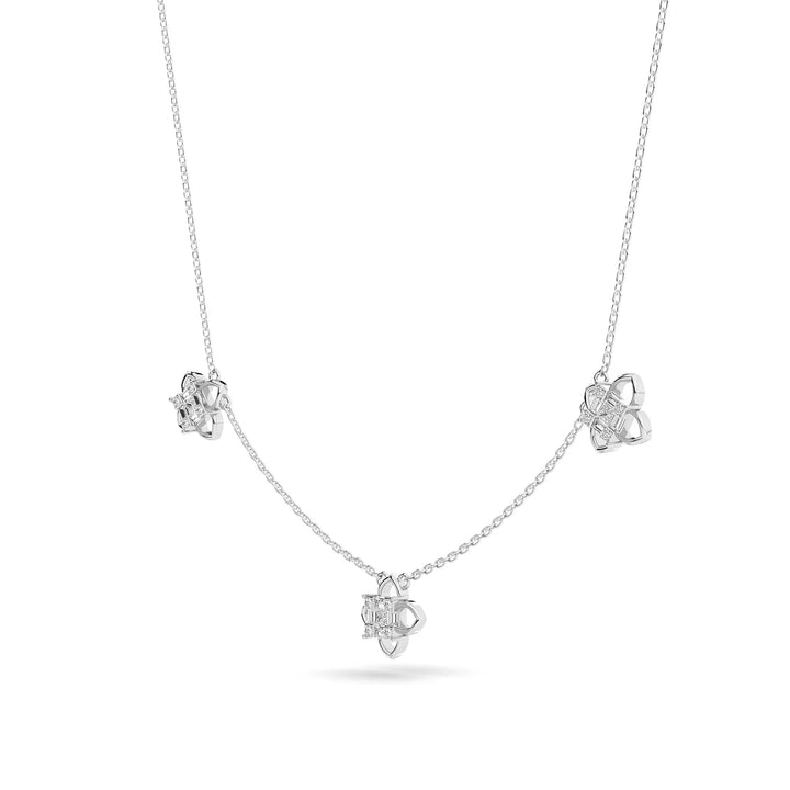 Natural Diamond the Chain Reaction Bond Necklace