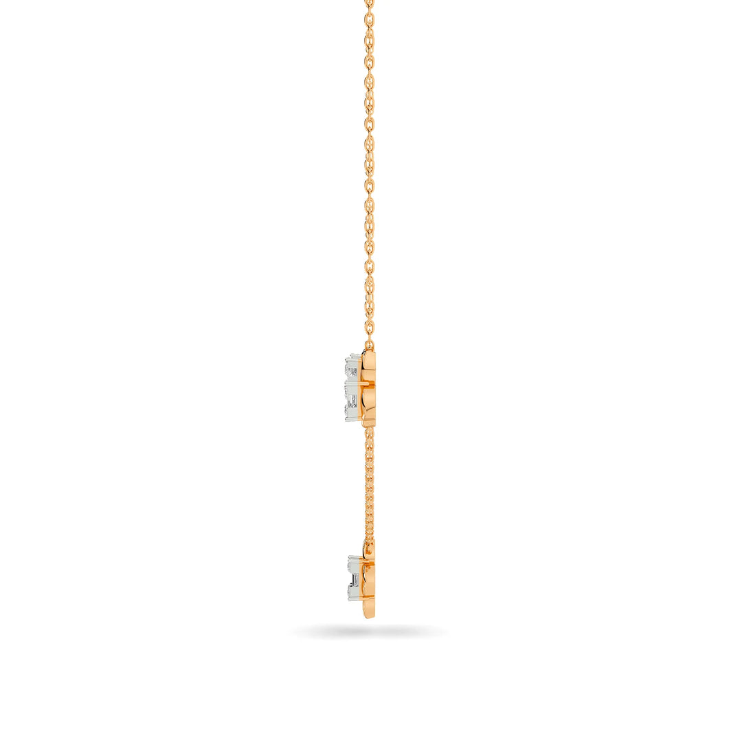Natural Diamond the Chain Reaction Bond Necklace