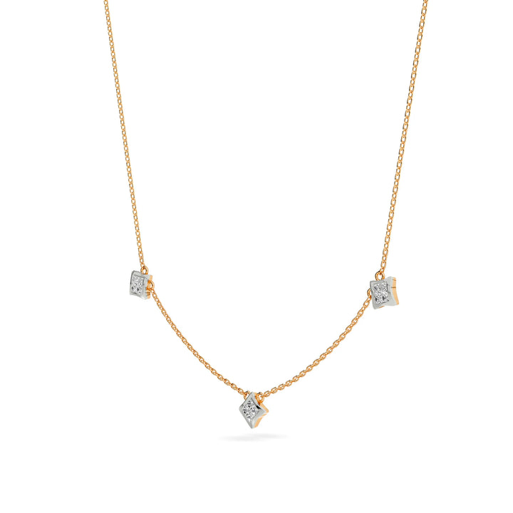 Natural Diamond the Chain Reaction Unity Necklace
