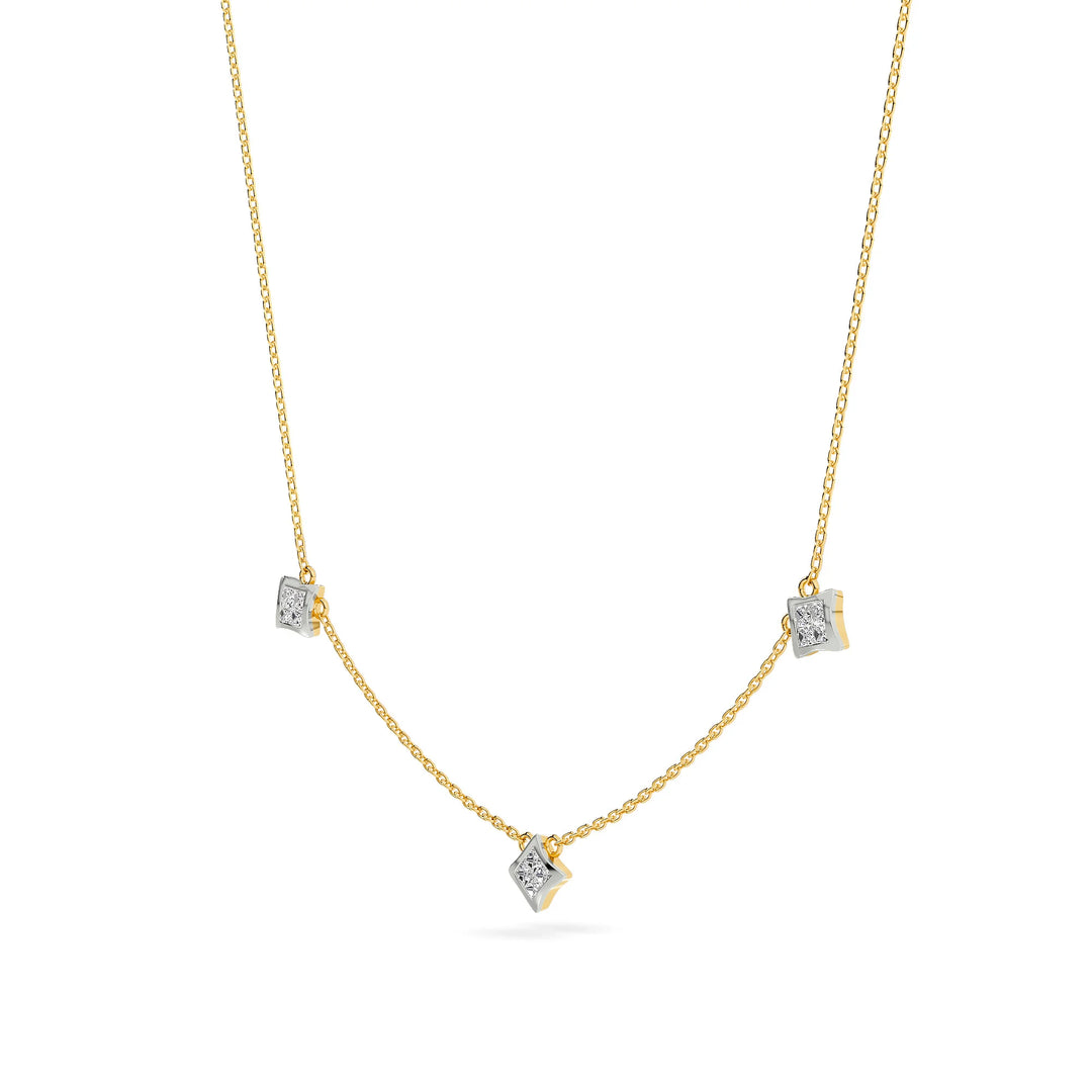 Natural Diamond the Chain Reaction Unity Necklace
