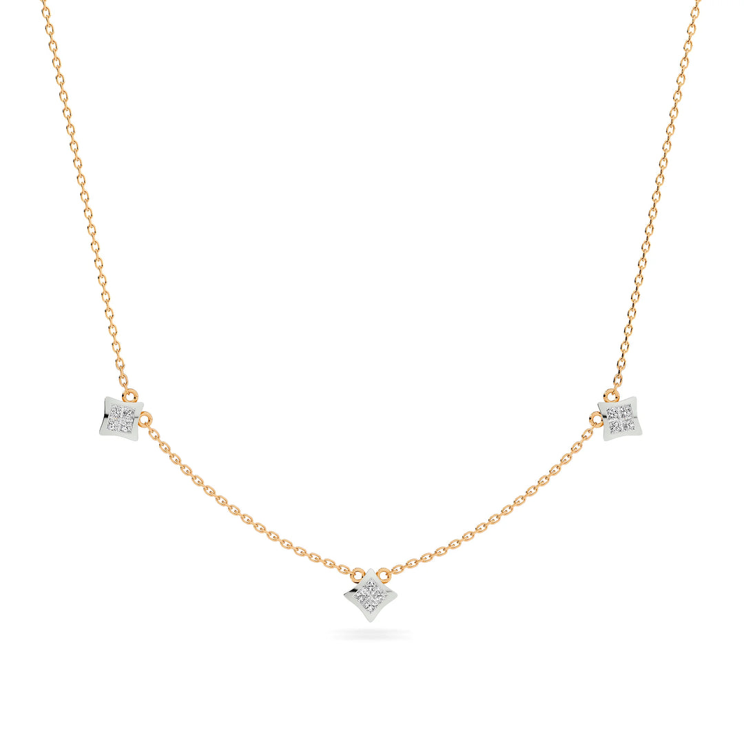 Natural Diamond the Chain Reaction Unity Necklace
