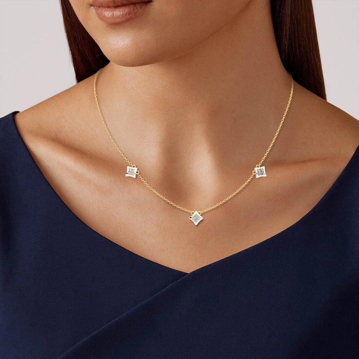 Natural Diamond the Chain Reaction Unity Necklace
