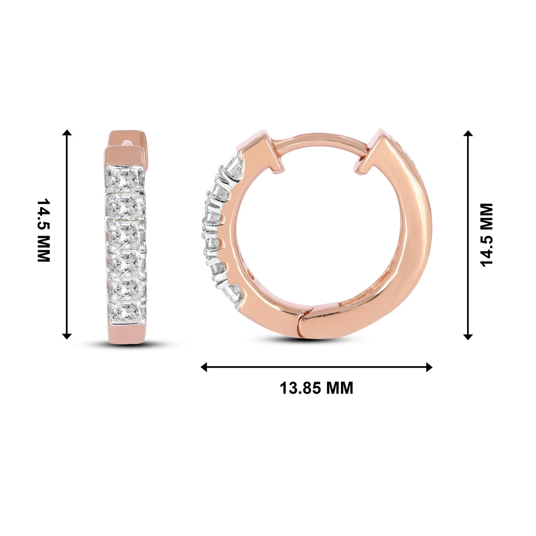 Natural Diamond Huggies Ava Earring