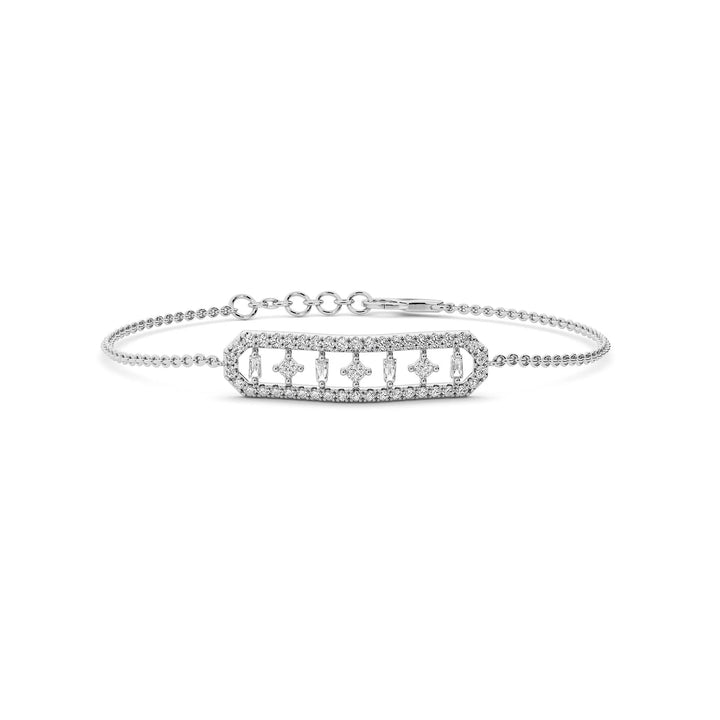 Natural Diamond Signature Stacks Ivy Bracelet