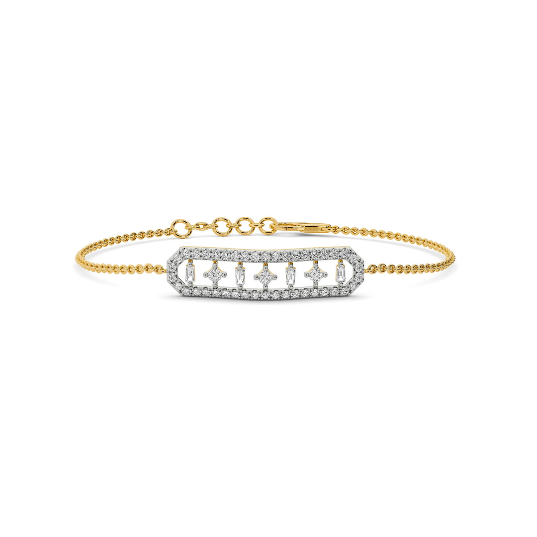 Natural Diamond Signature Stacks Ivy Bracelet