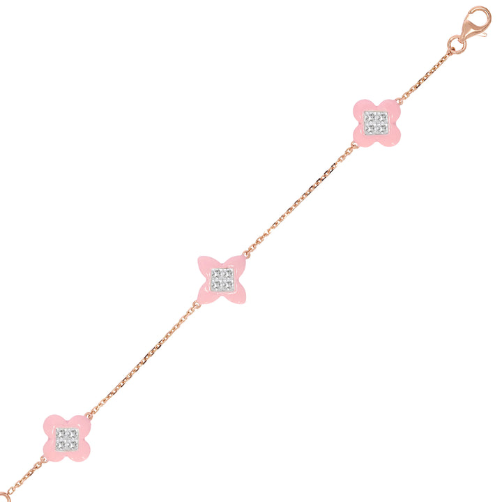 Natural Diamond Signature Stacks Maple Bracelet