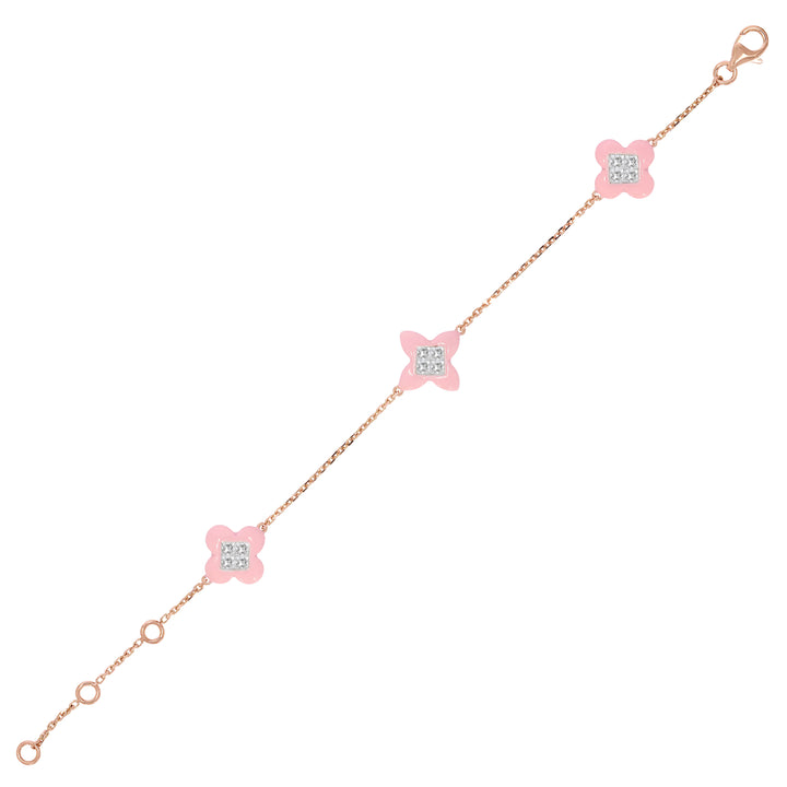 Natural Diamond Signature Stacks Maple Bracelet