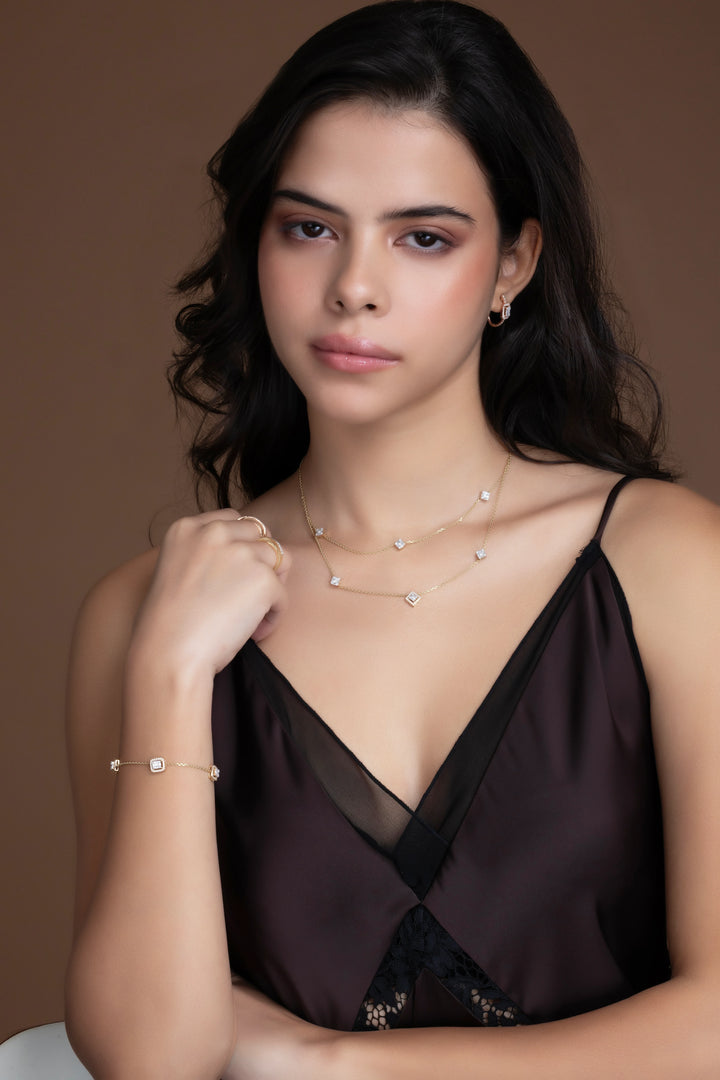 Natural Diamond The Chain Reaction Chain Necklace