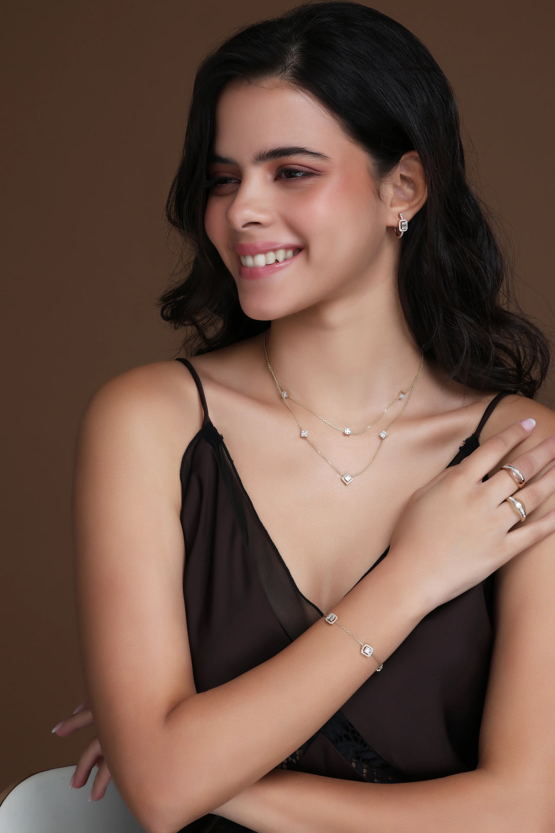 Natural Diamond The Chain Reaction Chain Necklace