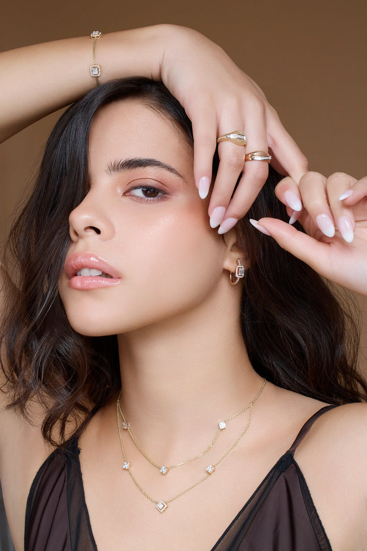 Natural Diamond The Chain Reaction Chain Necklace