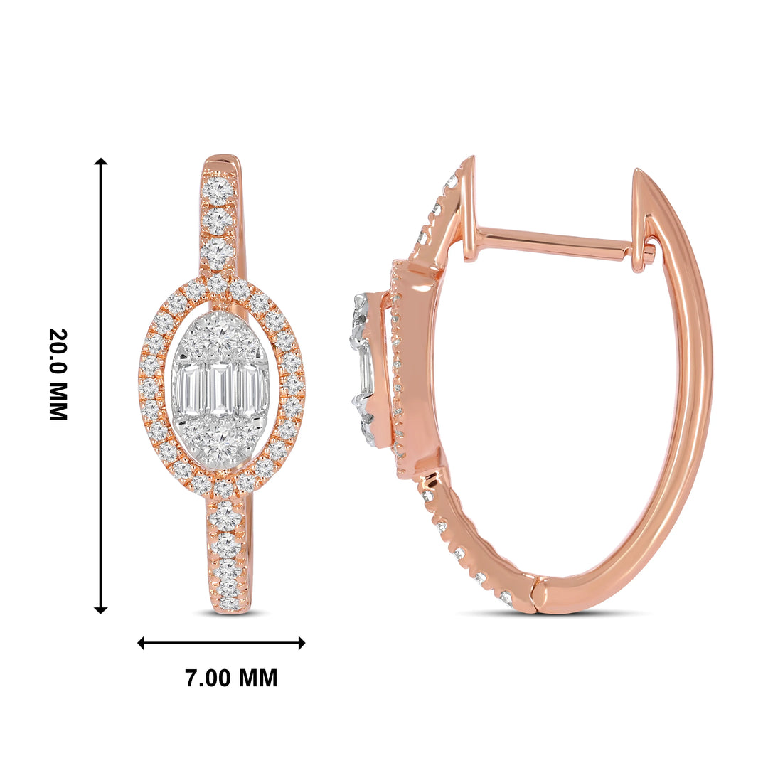 Natural Diamond Huggies Mera Earring