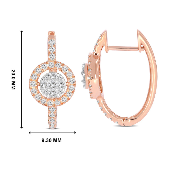 Natural Diamond Huggies Glow Earring