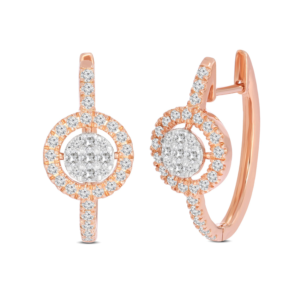 Natural Diamond Huggies Glow Earring