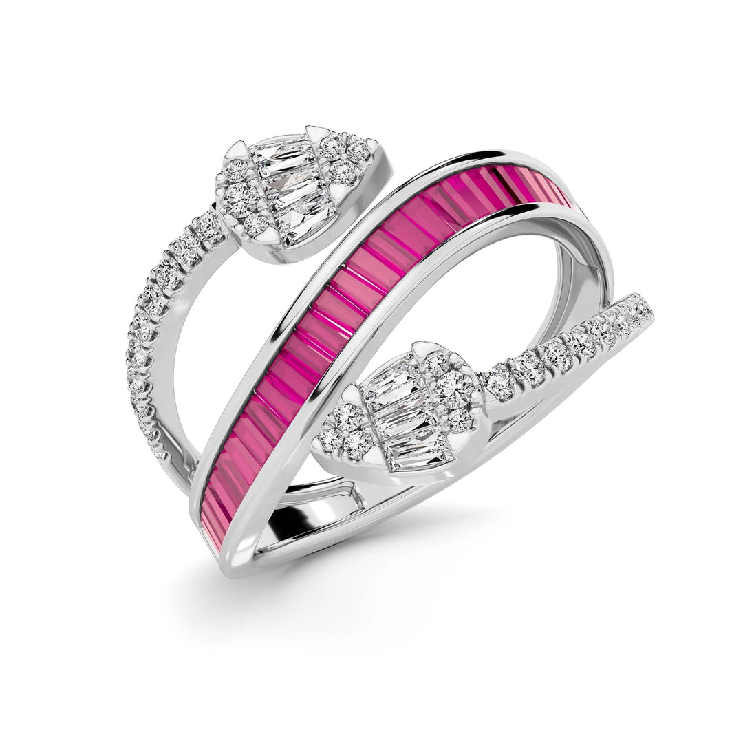 Natural Diamond The Aurora Celeste Ring