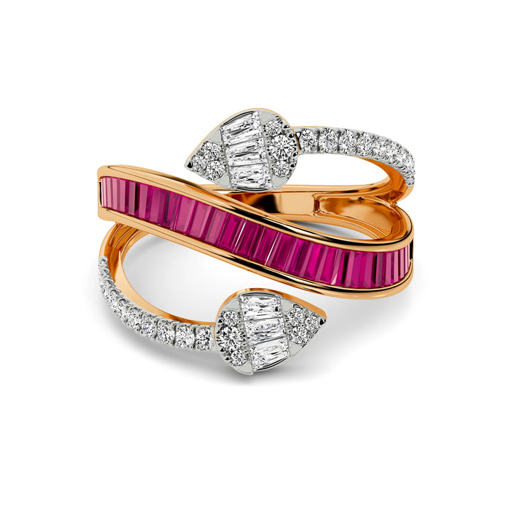 Natural Diamond The Aurora Celeste Ring