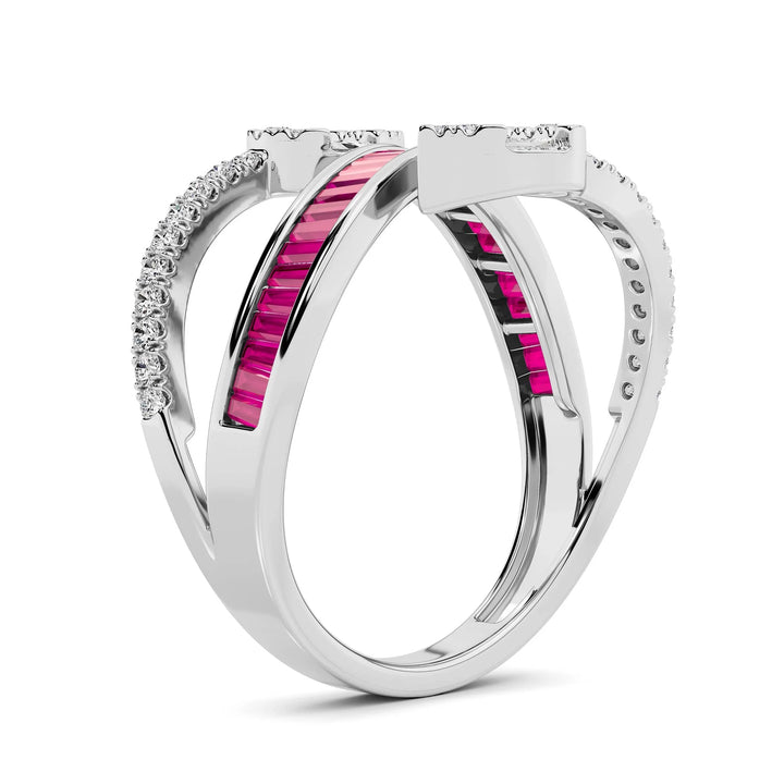 Natural Diamond The Aurora Celeste Ring