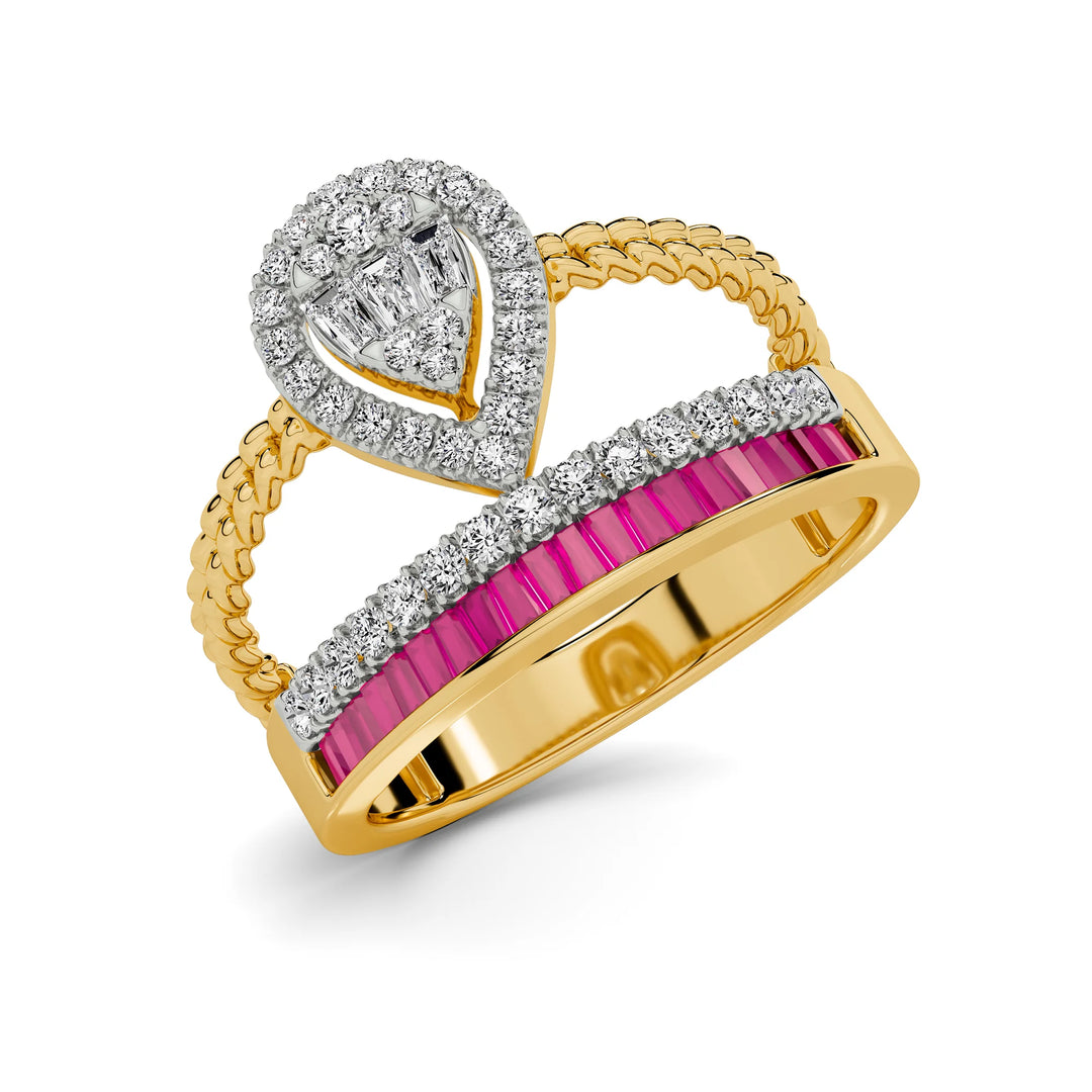 Natural Diamond The Aurora Sol Ring