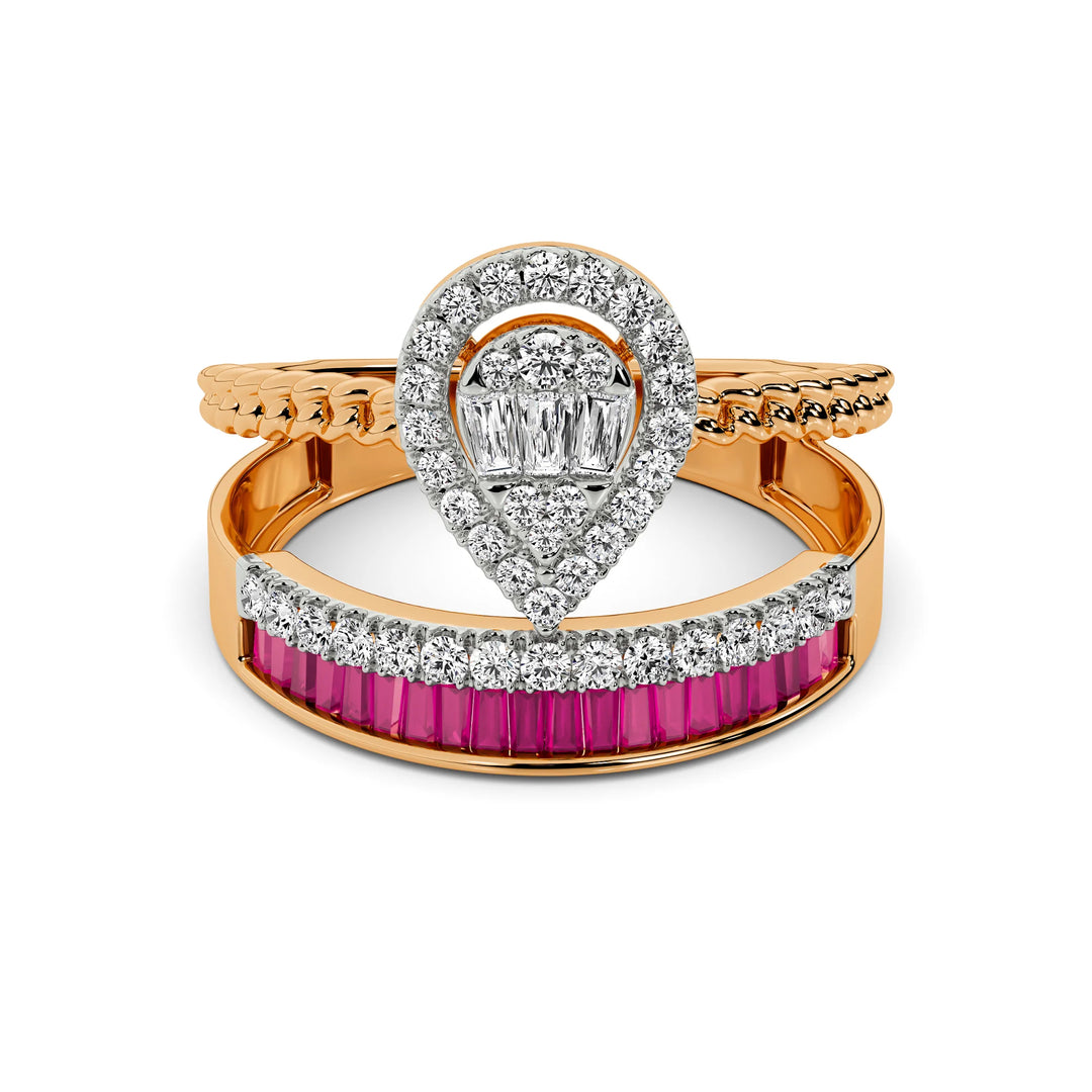 Natural Diamond The Aurora Sol Ring