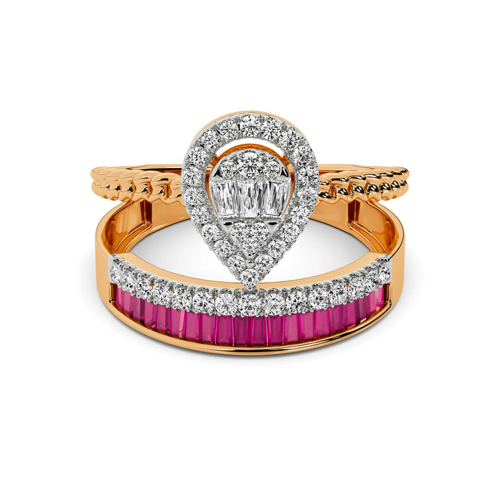 Natural Diamond The Aurora Sol Ring