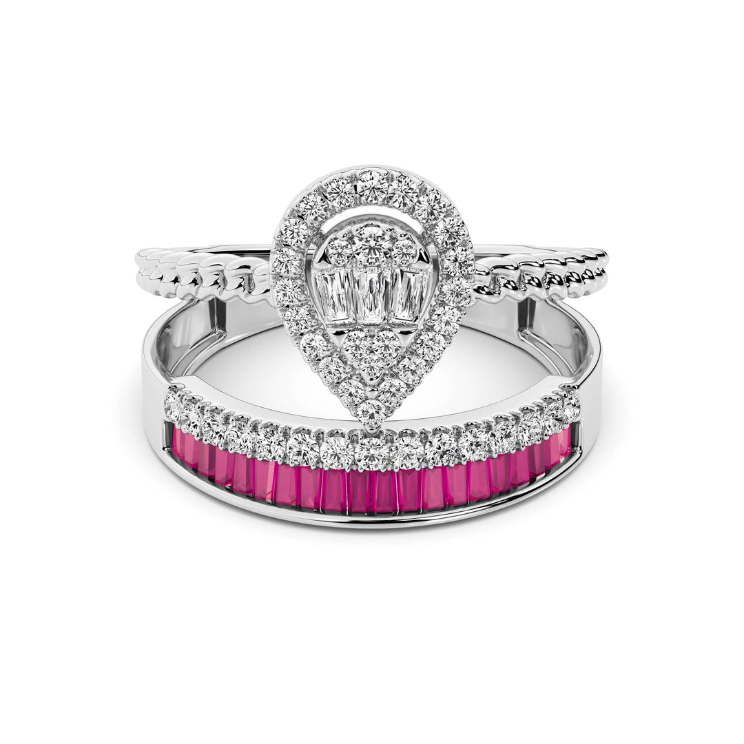 Natural Diamond The Aurora Sol Ring