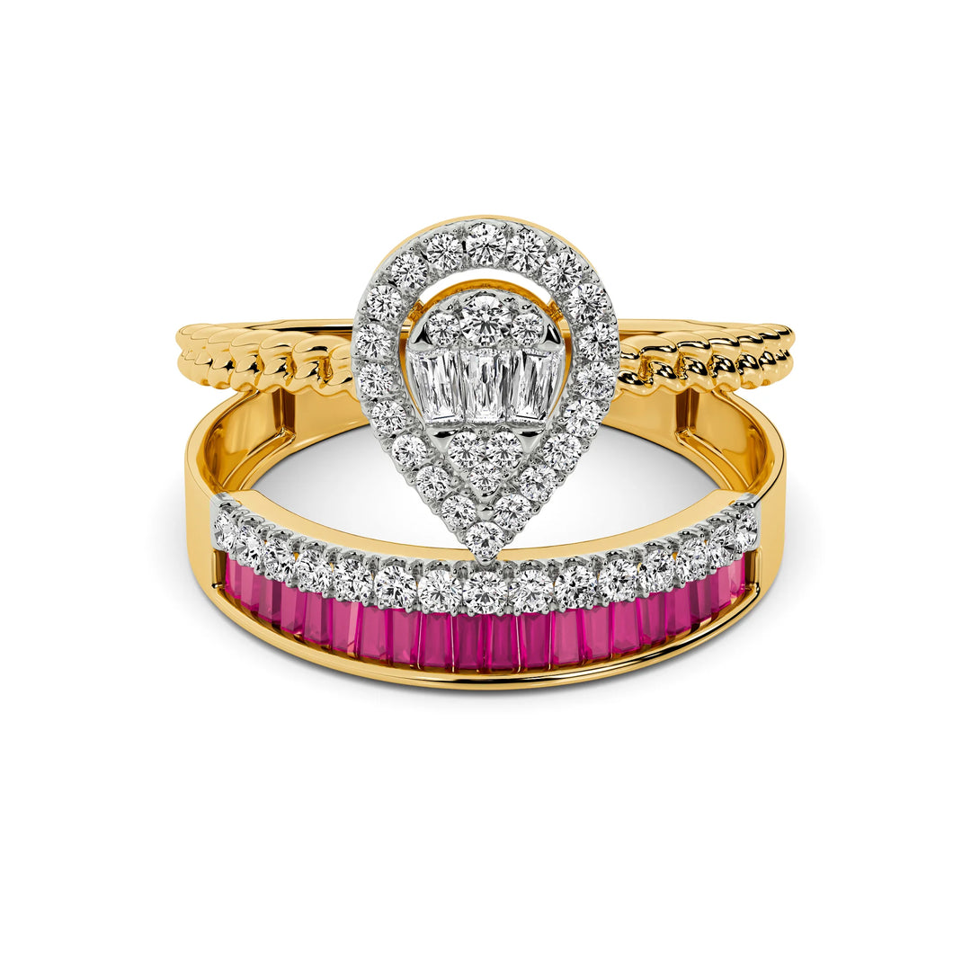 Natural Diamond The Aurora Sol Ring